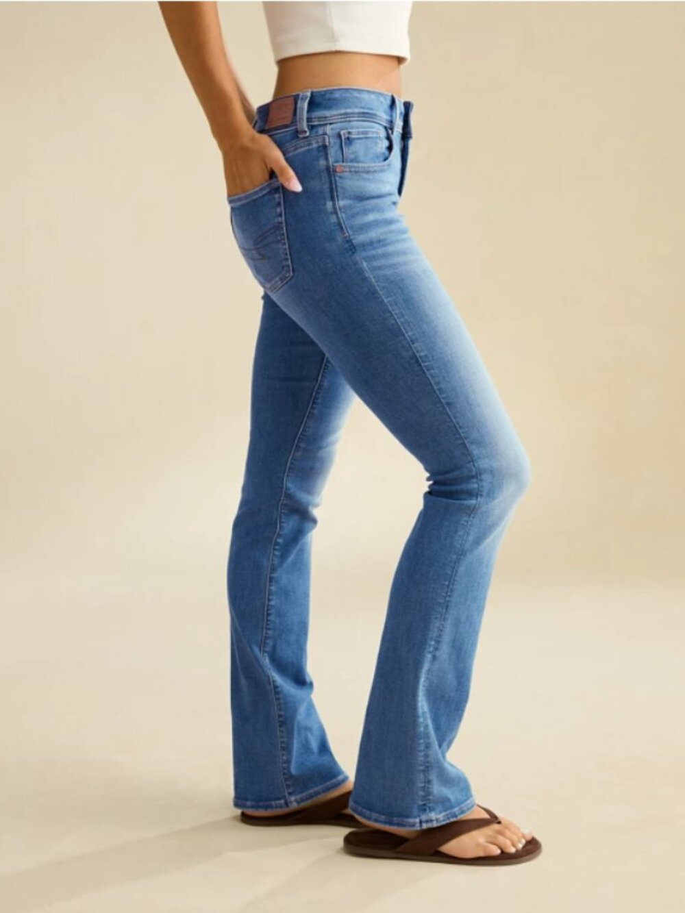American Eagle Outfitters Women's Light Blue Boot Cut Jeans